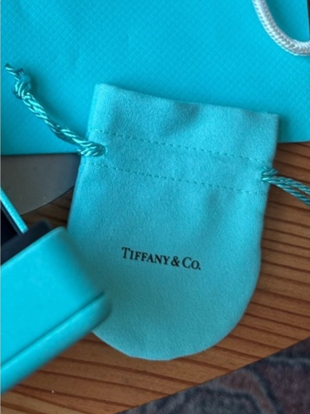 Tiffany & Co. Turquoise Drawstring Jewelry Pouch
